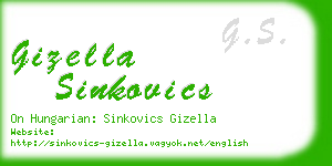 gizella sinkovics business card